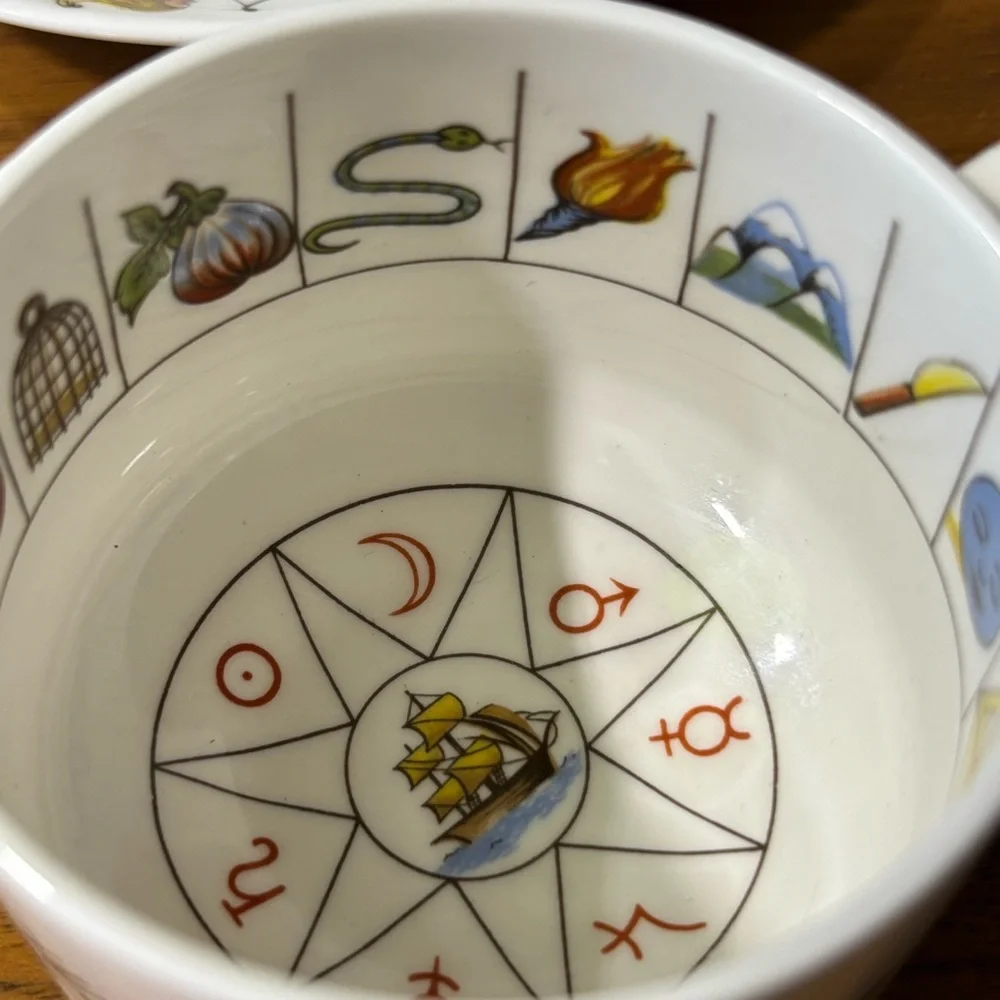 Jon Anton, England fine bone china “The Taltos” teacup & saucer - Picture 5 of 11